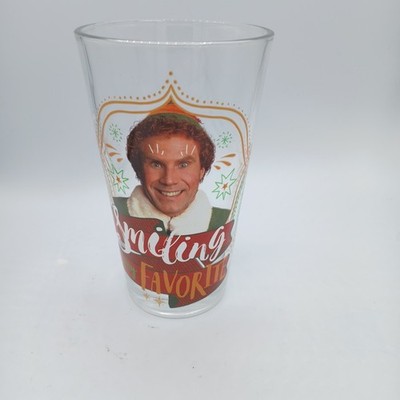 Will Ferrell Elf Pint Beer Glass Smiling Is My Favorite