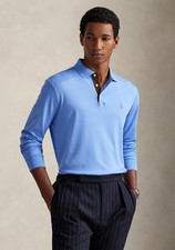 NWT Men's Polo Ralph Laure Classic Long Sleeve Cotton Polo Shirt Fall Blue Small