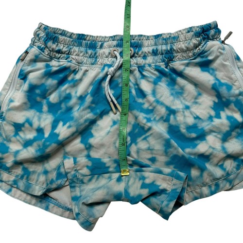 ATHLETA GIRL All Play 3” Short in Cloud Tie Dye Size XXL 16 Blue Gray Pockets - Picture 6 of 7