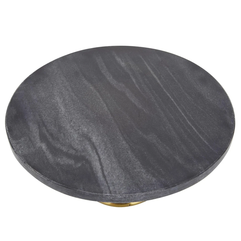 Platos decorativos para pasteles de metal de aluminio con base dorada, juego de 3 Sta... Foto 4 de 4