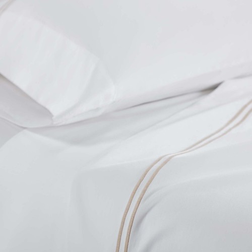 Embroidered Cotton Bed Sheet Set, 1 Elastic Deep Pocket Fitted Sheet, 1 Flat ... - Picture 6 of 8