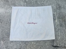 Salvatore Ferragamo Dust Bag White Cotton Storage Bag Draw String Large 23x18in