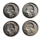 4 US Silver Washington Quarter Coins