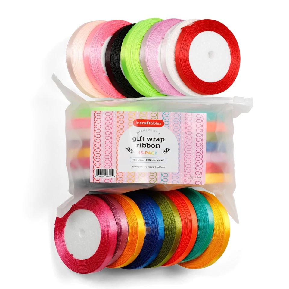 Incraftables Curling Ribbon for Gift Wrapping (15 Colors). Best Gift Wrap Ribbon - Image 4 of 4