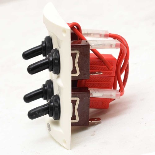 Hella Boat Switch Panel H73070121 | 4 Way White Contour W / Labels - Picture 2 of 5
