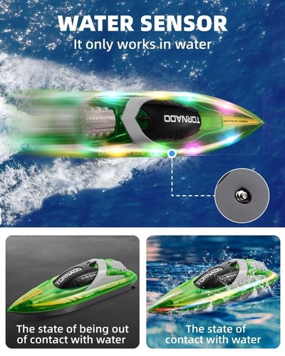 2-Pack LED Remote Boats, 50-100Min Play, Kids/Adults, Pool & Lake Fun - Picture 8 of 13