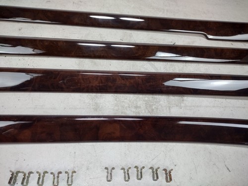 BMW E38 7-Series 740i Interior Door Wood Trim Blades Set 1995-2001 - Picture 4 of 14