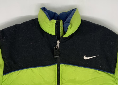 Vintage 90s Nike ACG Quilted Neon Green Puffer Down Jacket Men’s Size Medium - Picture 6 of 18