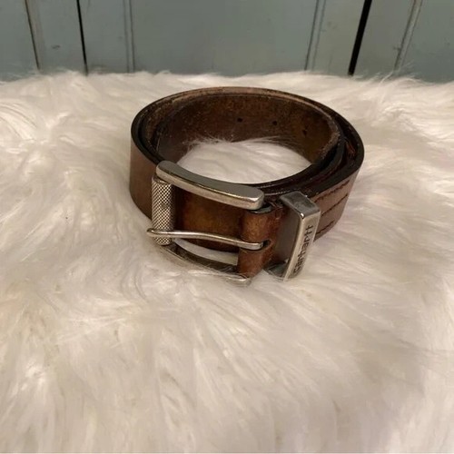 Carhartt Brown Genuine Italian Leather Belt Size 38 - Picture 1 of 11
