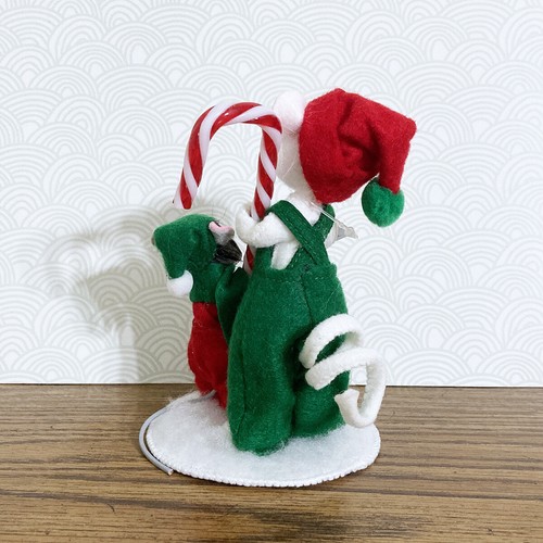Muñeca Annalee Candy Cane Mouse vacaciones 5,75" invierno 2021 dúo de Navidad - Imagen 4 de 6