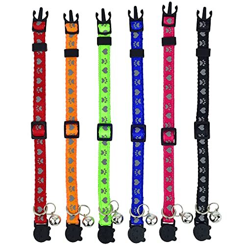 Upgraded Version - Reflective Cat Collar with Bell, Set of 6, Solid & Safe - Picture 7 of 7