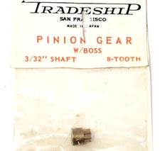 8 Tooth Brass Pinion Gear Slot Car Tradeship Module 0.5 3/32 BORE with Set Screw