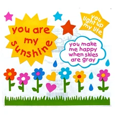 ☀️vintage 90s YOU ARE MY SUNSHINE Stickers flower sun rain star Frances Meyer ☀️