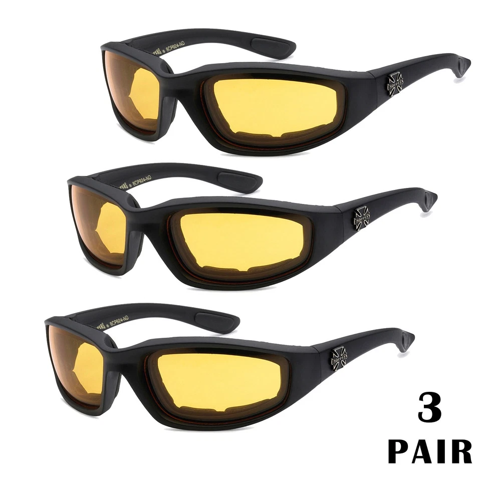 1/3 par de gafas de sol acolchadas resistentes al viento para motociclista deportes motociclista Foto 3 de 4