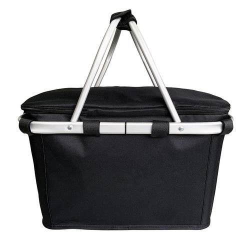100% Genuine! Sachi Two Handle Insulated Cooler Carry Basket with Lid Black! - Picture 4 of 5