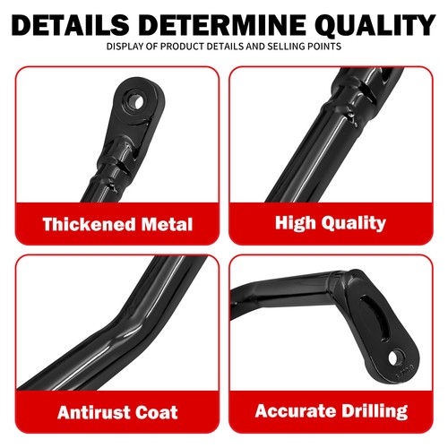 Rear Black Saddlebag Guard Crash Bar For Harley Softail Heritage Classic 18-25 - Picture 5 of 17