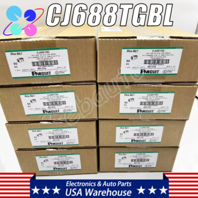 NEW Fits Panduit Giga TX Cat6 jack Black CJ688TGBL BOX OF 50. Free shipping