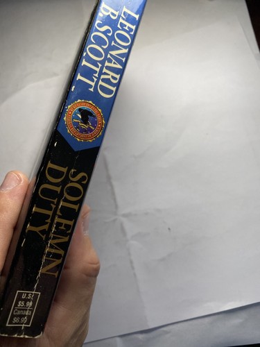 Leonard b. Scott Solemn Duty Paperback 1997 First Edition First Printing - Picture 3 of 7