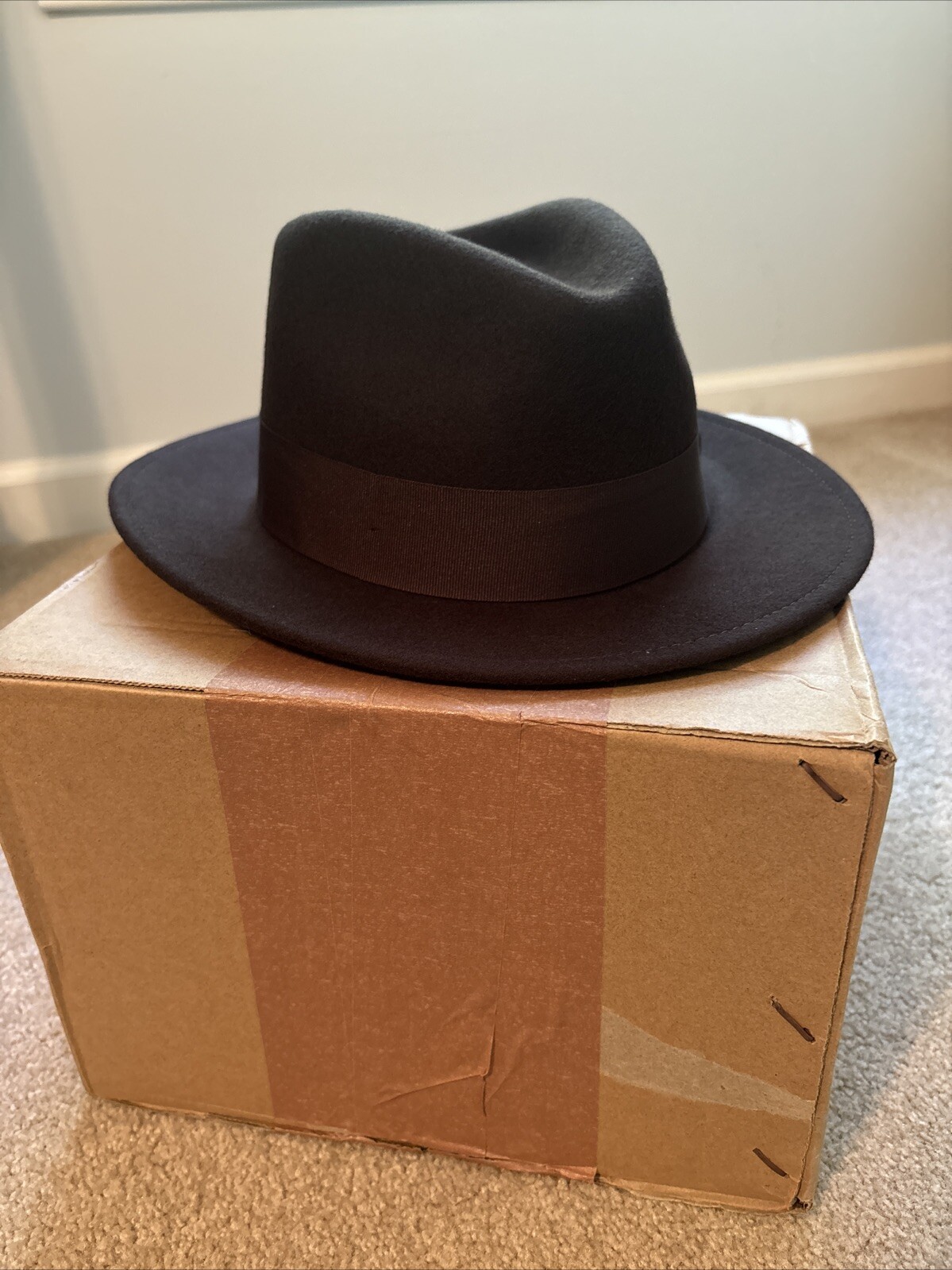 Maz Brown Fedora Hat for Men Stylish Classic Design-image