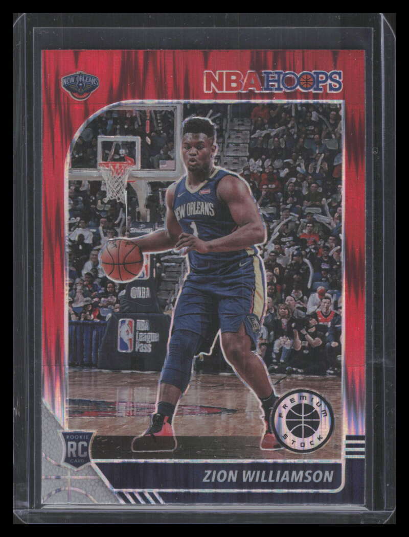 2019-20 Hoops Premium Stock Prizms Red Flash 258 Zion Williamson Rookie