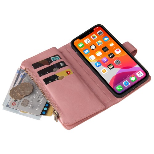 Various Models 15 Cards Zipped Multifunction Wrist Wallet PU Leather Case Cover - Picture 11 of 36