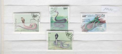 Schlangen Reptilien Laos Satz 1312-15