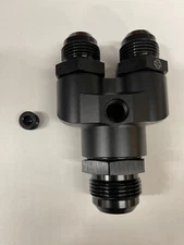 G22 Parallel Y Distribution Block Custom w/ 1/4 NPT Port -16 -12-10-8-6 Black