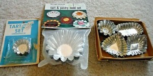 TART MOLD SETS – 24 piece tartlet tins – 12 Sandbakkelse – 6 piece 4” molds- ALL