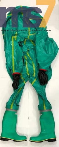 RESPIREX TYB021/1406/38XL TRAINING GAS TIGHT CHEMICAL SUIT GREEN PVC - Picture 6 of 7