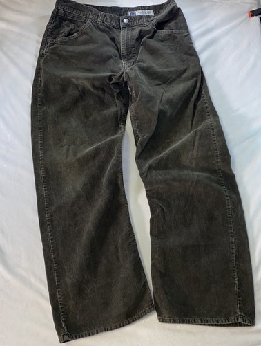 VTG Gap Worker Jean Corduroy Pants Men 30x29 Baggy Retro Industrial Skater Y2K - Picture 10 of 22