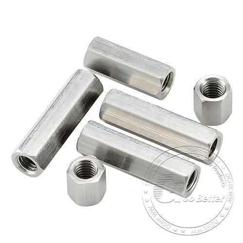 HIGH HEX CONNECTION NUTS HEXAGON CONNECTOR ROD BAR STUD LONG NUT M2 M3 M4 - M24 - Picture 2 of 197