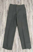 Vintage 1980s Men  s Polyester Wool Serge Trousers AG 344 Class 6 Green