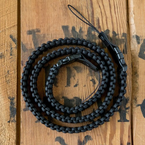 Braided Camera Strap in Black by apmots - Paracord Shoulder Sling DSLR - Picture 3 of 7