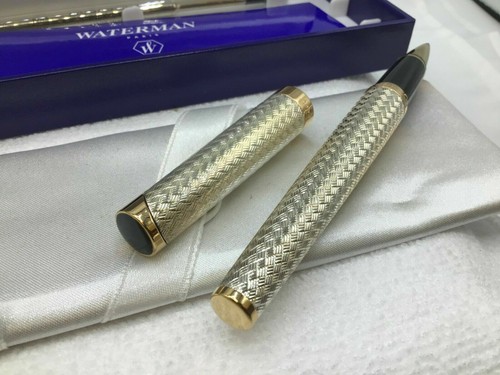 Waterman L`etalon Rollerball Pen Sterling Silver & Gold Trim New In Box - Picture 7 of 7