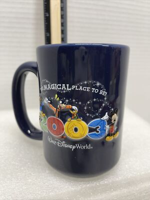 2003 The Magical Place To Be Walt Disney World 4" Coffee Mug Dark Blue.  Vintage | eBay