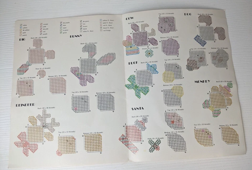 Leisure Arts 1112 GIMME A KISS plastic canvas 4pg leaflet Dick Martin 8 designs - Image 3 of 3