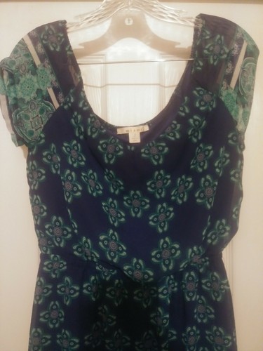 Miami Women's Multi Color Polyester Floral Long Dress Size Small - Picture 4 of 11