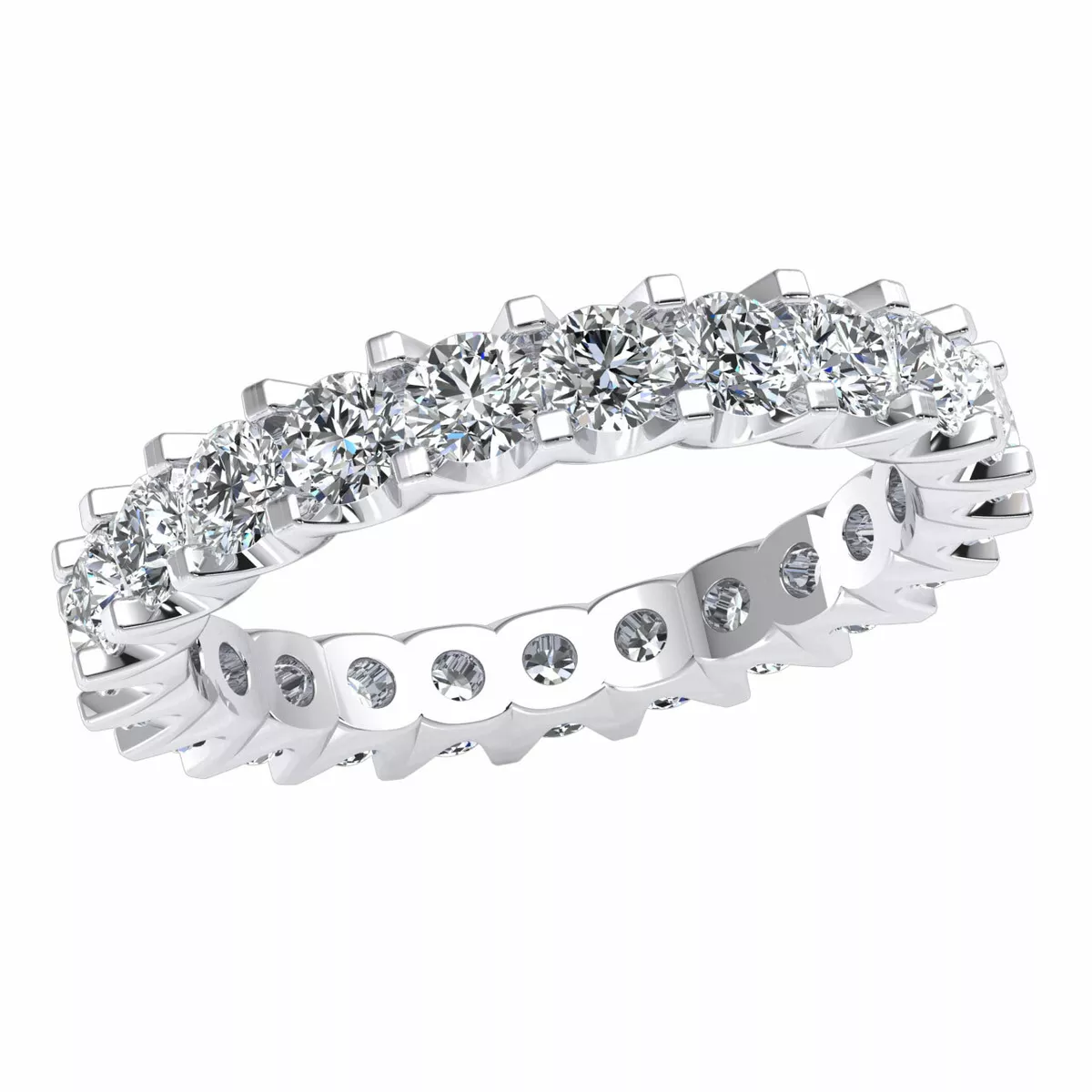 Scalloped outlet diamond band
