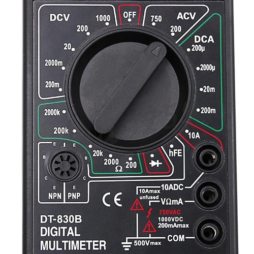 Digital LCD Voltmeter Amperemeter Ohmmeter AC/DC Tester Meter DT-830B - Bild 10 von 12