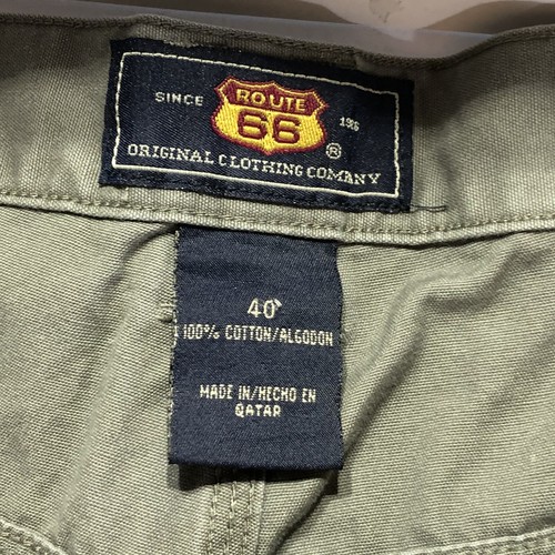 Route 66 Mens size 40 Cargo Shorts Flat front Beige Brown 9.5" Inseam 7 pocket - Picture 8 of 9