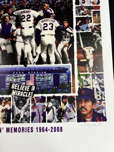New York Mets Amazin’ Memories Lithograph/2008 Shea Stadium Poster 16x20 - Picture 4 of 5
