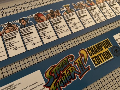 Pegatinas de lista/hoja de instrucciones de movimientos arcade de Street Fighter II Champion Edition - Imagen 3 de 4
