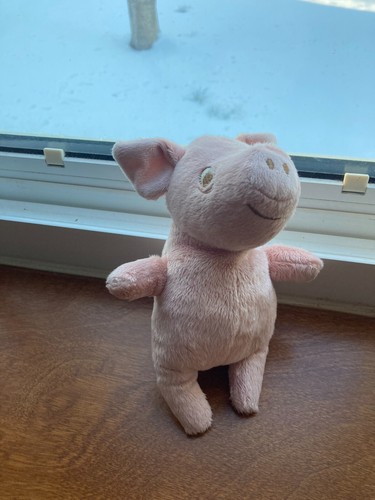 Kleines rosa glückliches Schwein Stofftier Freund evtl. von Ikea