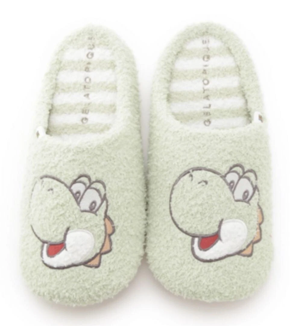 Gelato pique x Super Mario Room Shoes Green Yoshi New Slippers Game Gifts Japan
