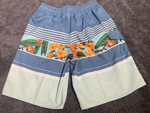 Boys Size S (10) Long RIP CURL Blue Hibiscus Swim Board Shorts *NEW* RRP $49.99 - Picture 4 of 5