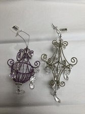 Set of 2 Katherine's Collection Dreaming Chandelier Ornaments 22-922579 - NEW 