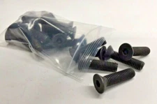 YFS JPR08064-20 Flat Socket Cap Screw 1/2-13 x 2" (Pack of 20) Black Plain Fin