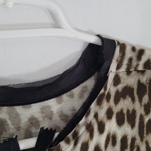 Lanvin Leopard Print Sheath Dress Size Women's Medium Brown - Picture 6 of 10