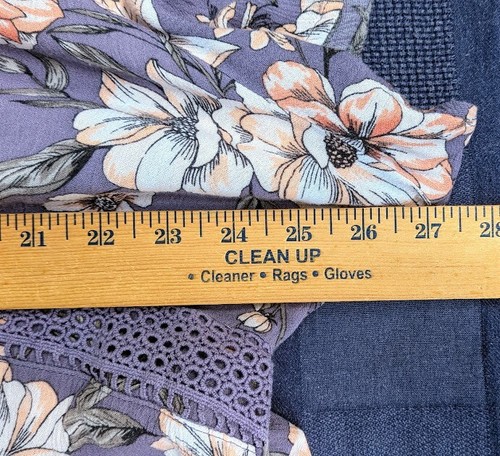 Torrid Damen Häkel Babydoll Top Größe 4 Blumenmuster vorne zum Binden fließend Cottagecore - Bild 3 von 8