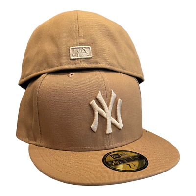New Era New York Yankees Wheat Pack 59FIFTY Fitted Hat Cap Size 7